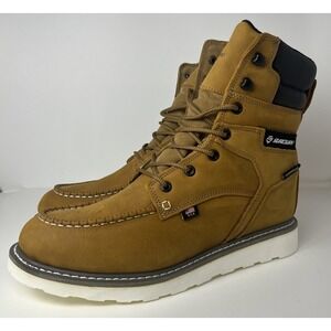 Sureway 819WP Men's 6 Inch Waterproof Moc Toe Work Boot Men's Size 14 Brown